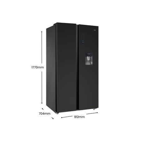 CHiQ 559L Side By Side Fridge Black