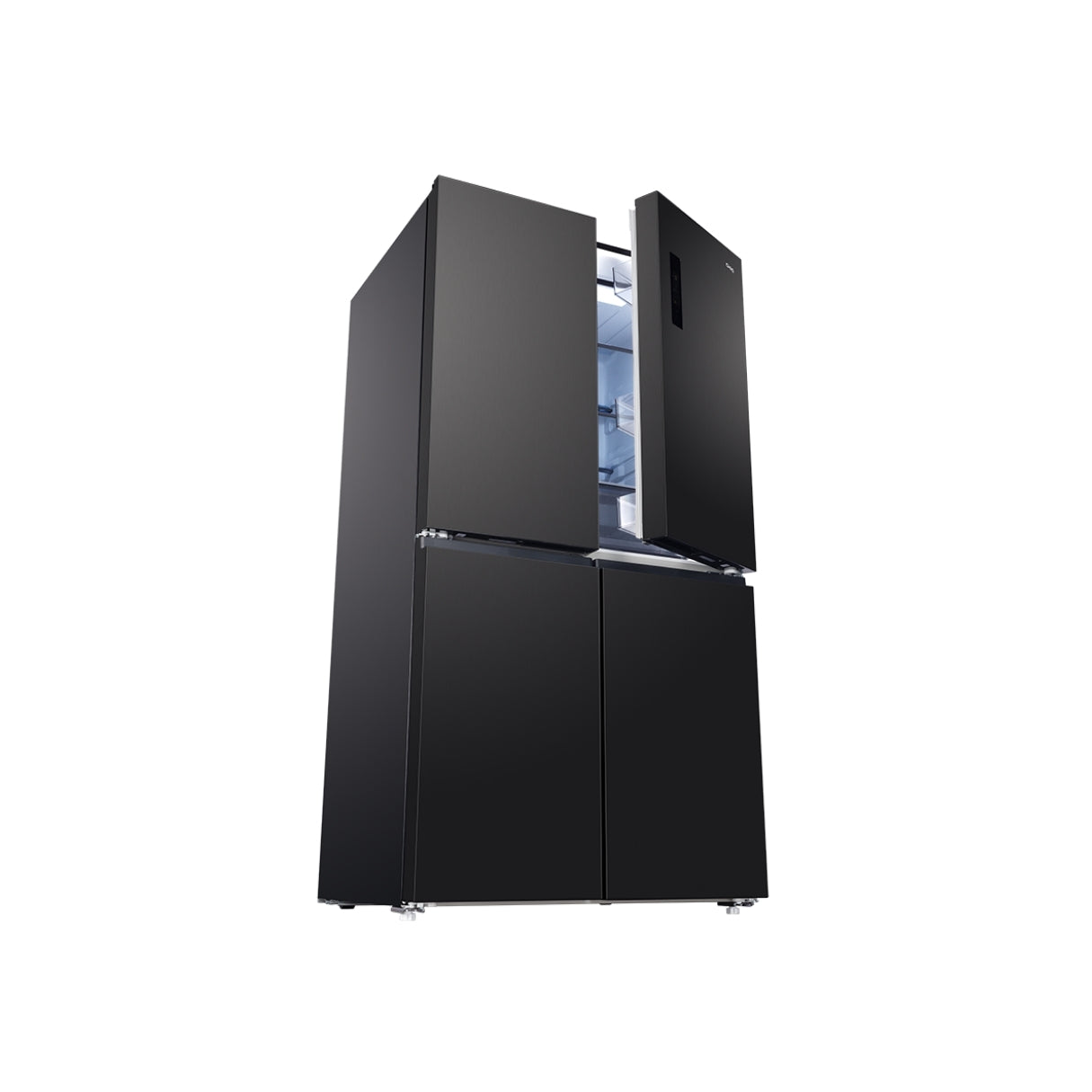 CHiQ 601L Cross Door Fridge Black Steel