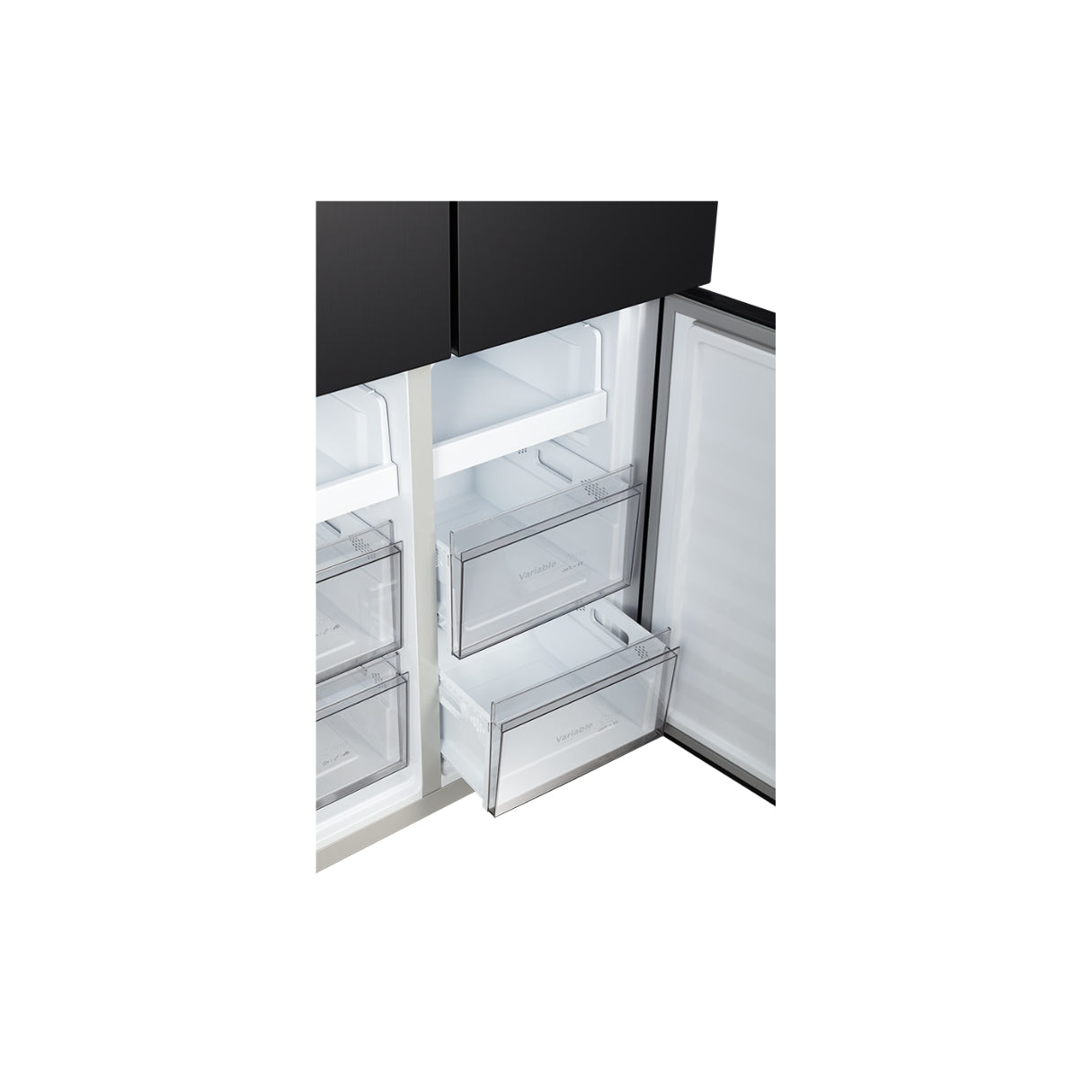 CHiQ 601L Cross Door Fridge Black Steel