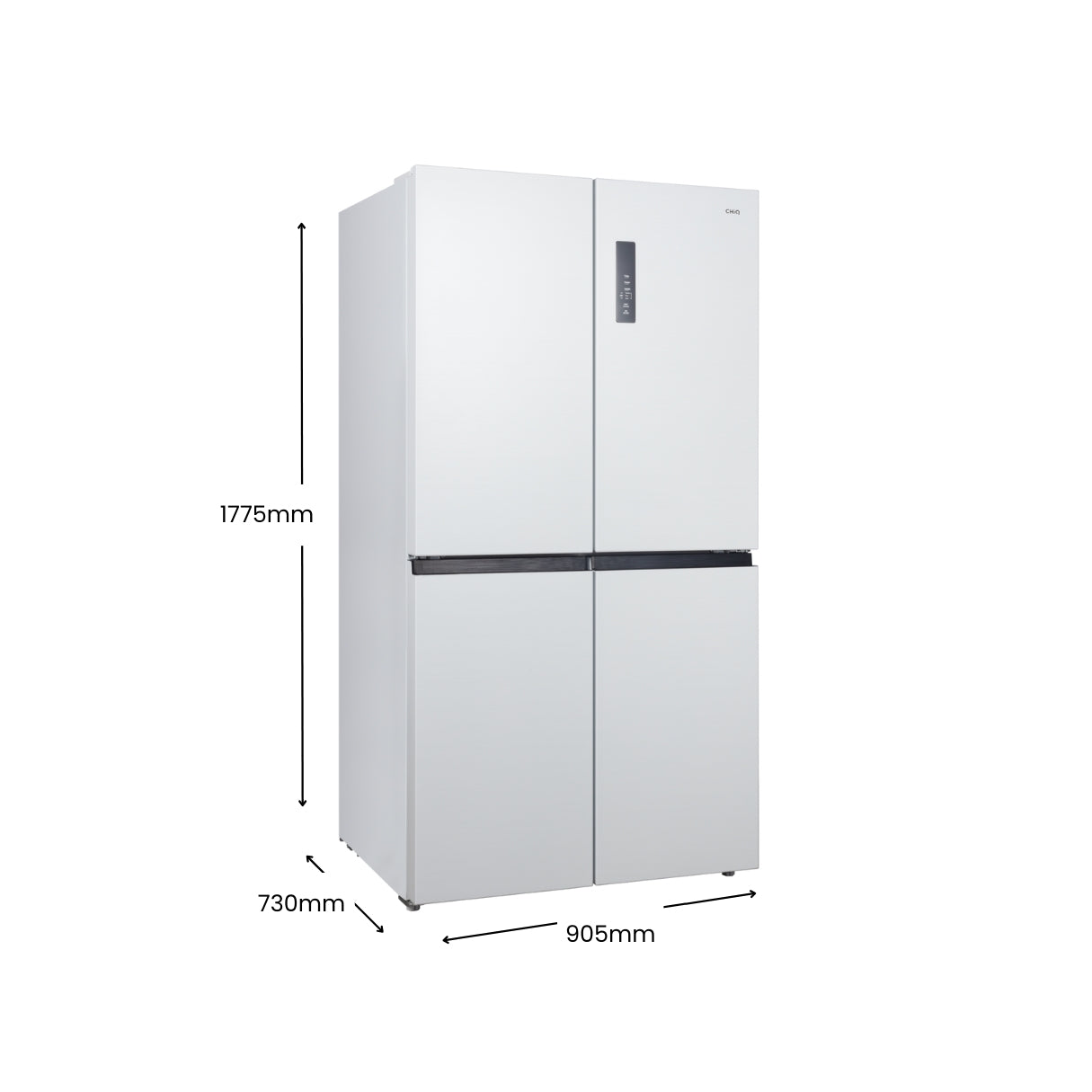 CHiQ 601L Cross Door Fridge White Steel