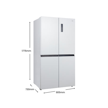 CHiQ 601L Cross Door Fridge White Steel