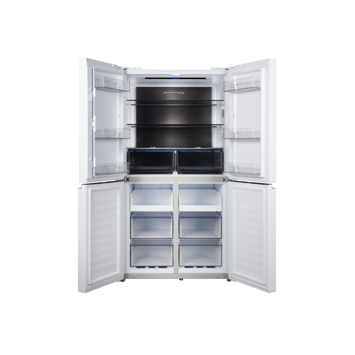 CHiQ 601L Cross Door Fridge White Steel
