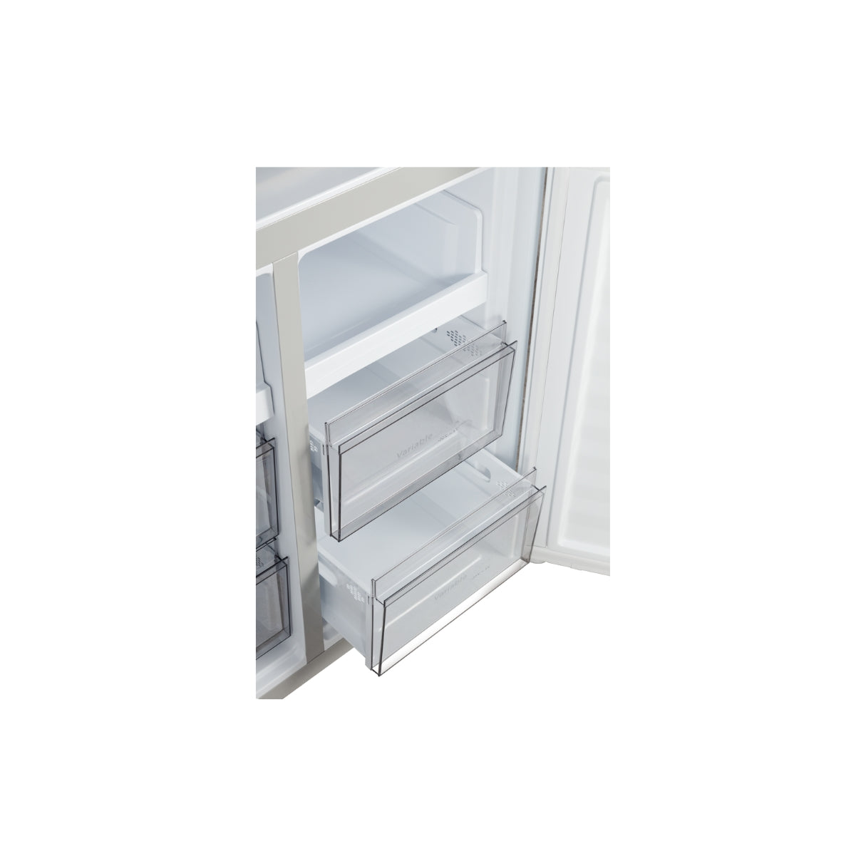 CHiQ 601L Cross Door Fridge White Steel