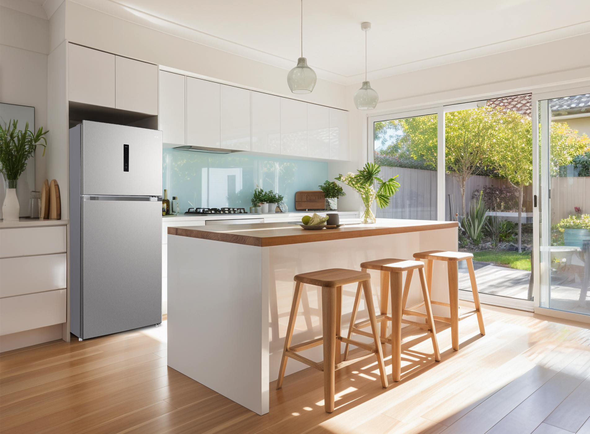 CHiQ 515L Top Mount Fridge Stainless Steel