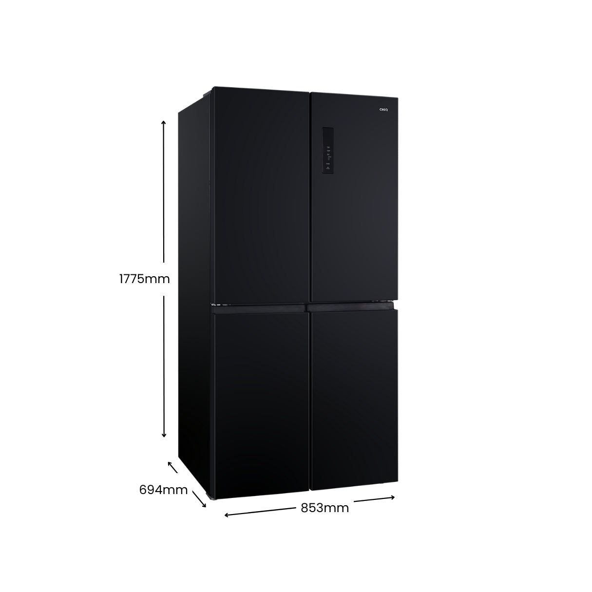 CHiQ 503L Cross Door Fridge Black