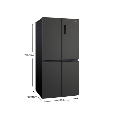 CHiQ 503L Cross Door Fridge Black Steel