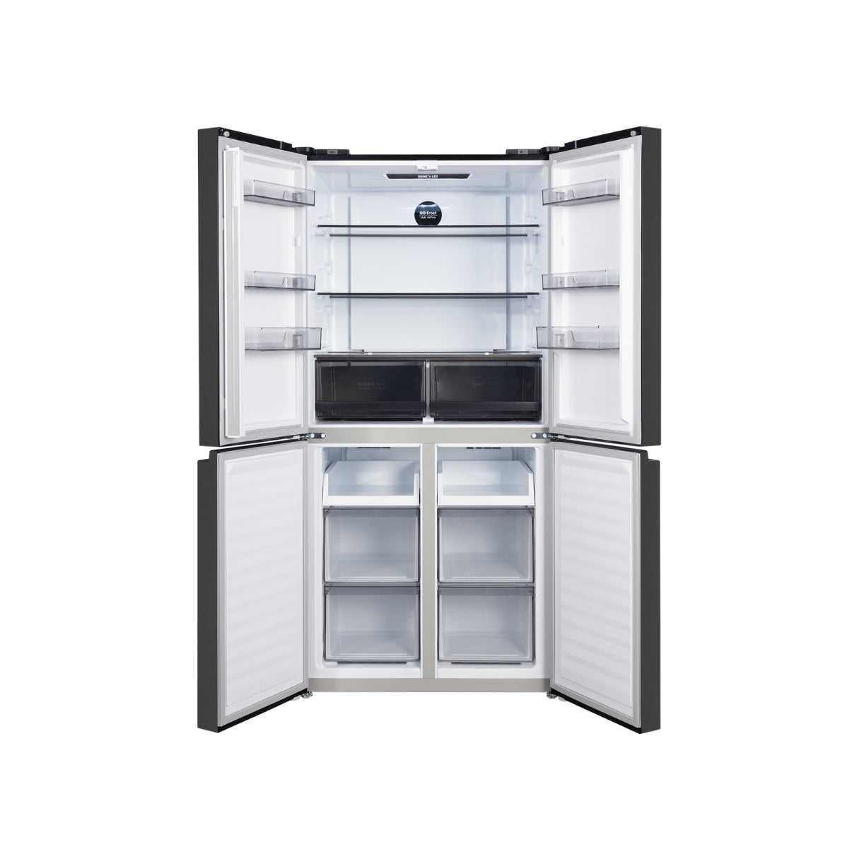 CHiQ 503L Cross Door Fridge Black Steel