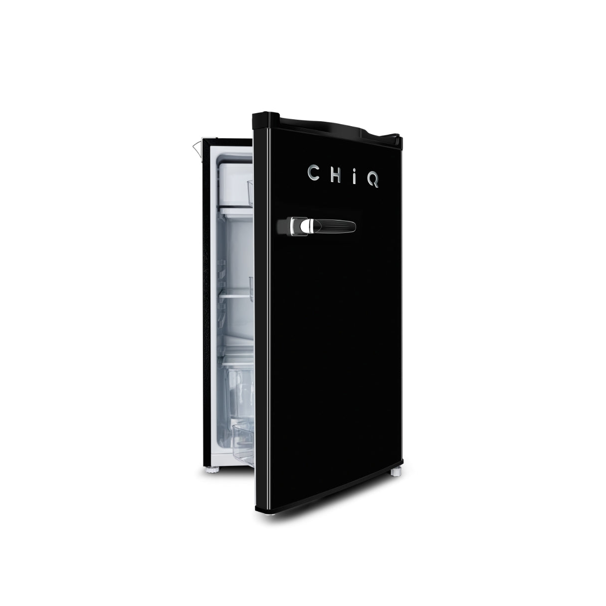 CHiQ 125L Retro Single Door Bar Fridge Black