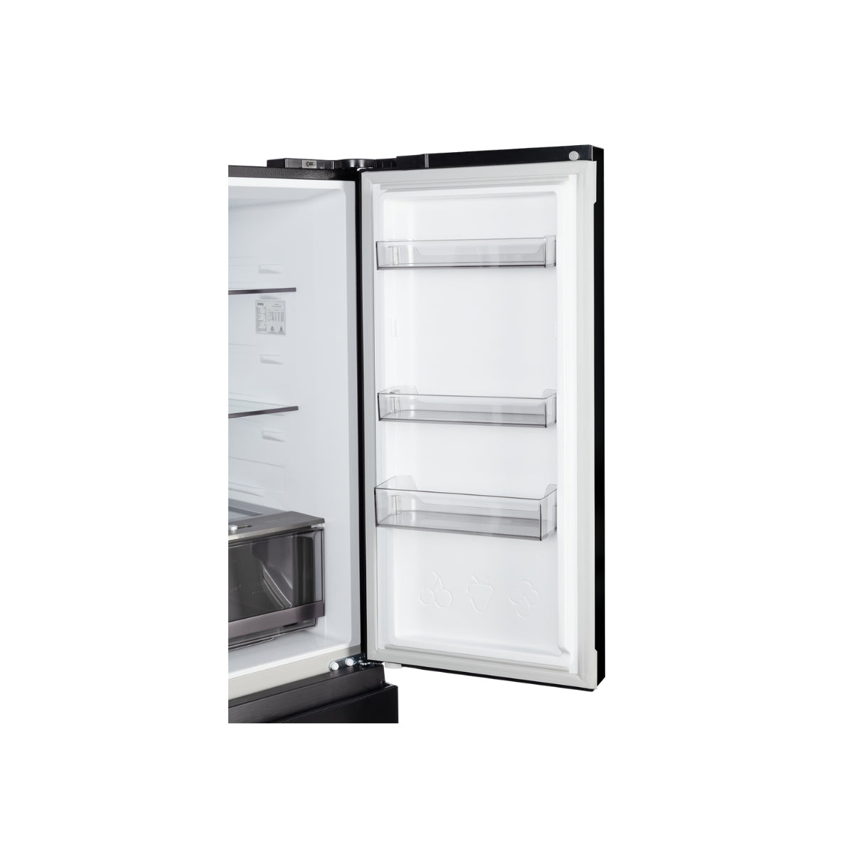 CHiQ 503L Cross Door Fridge Black Steel