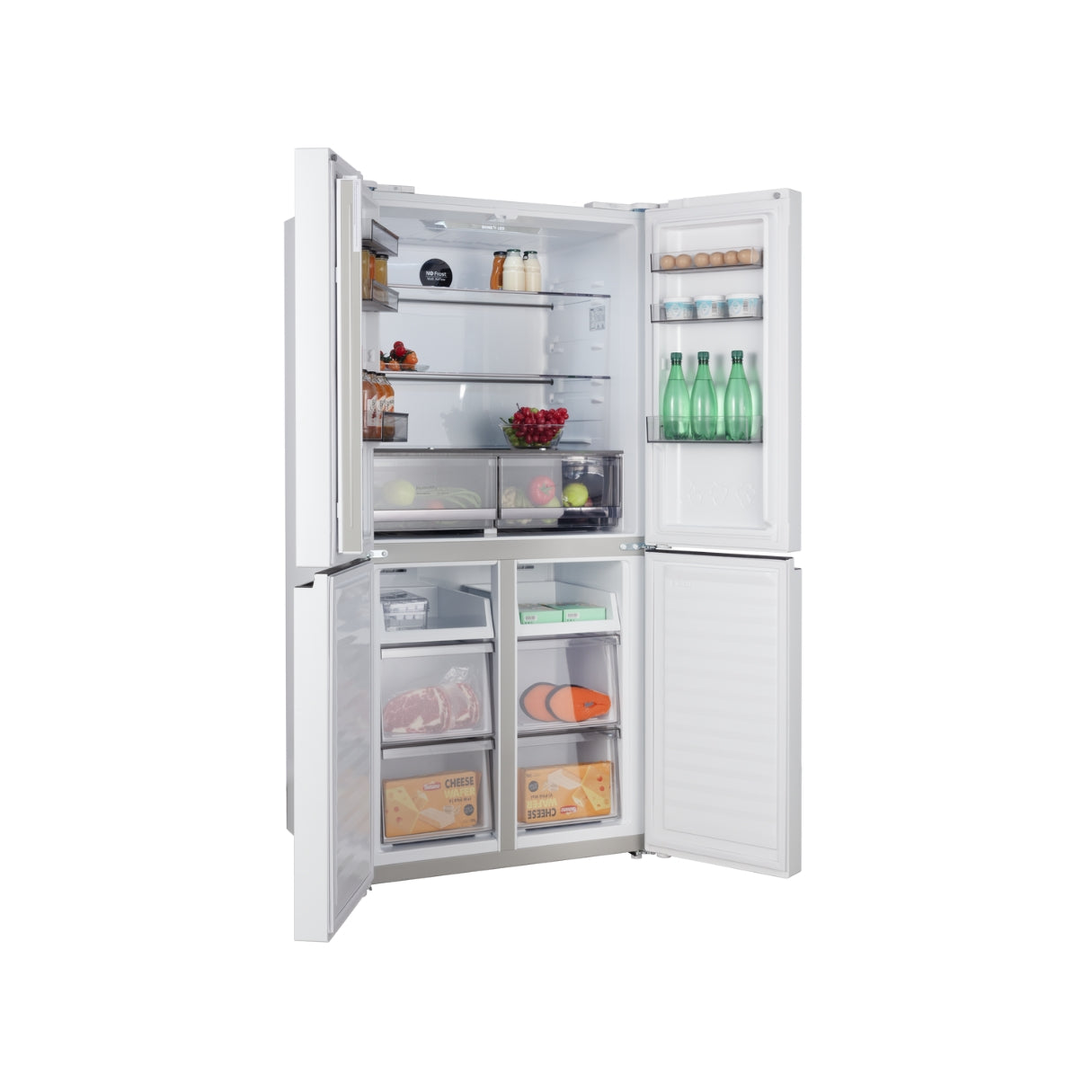 CHiQ 503L Cross Door Fridge White Steel