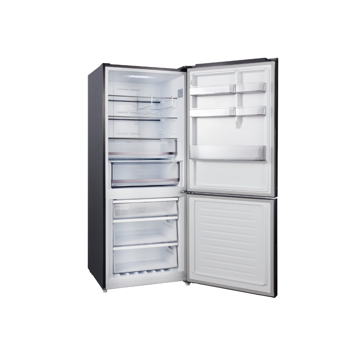 CHiQ 396L Bottom Mount Fridge Black Steel