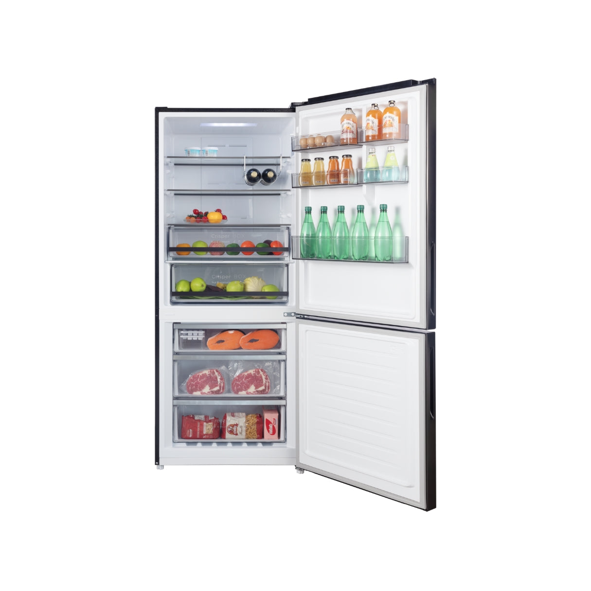 CHiQ 396L Bottom Mount Fridge Black Steel