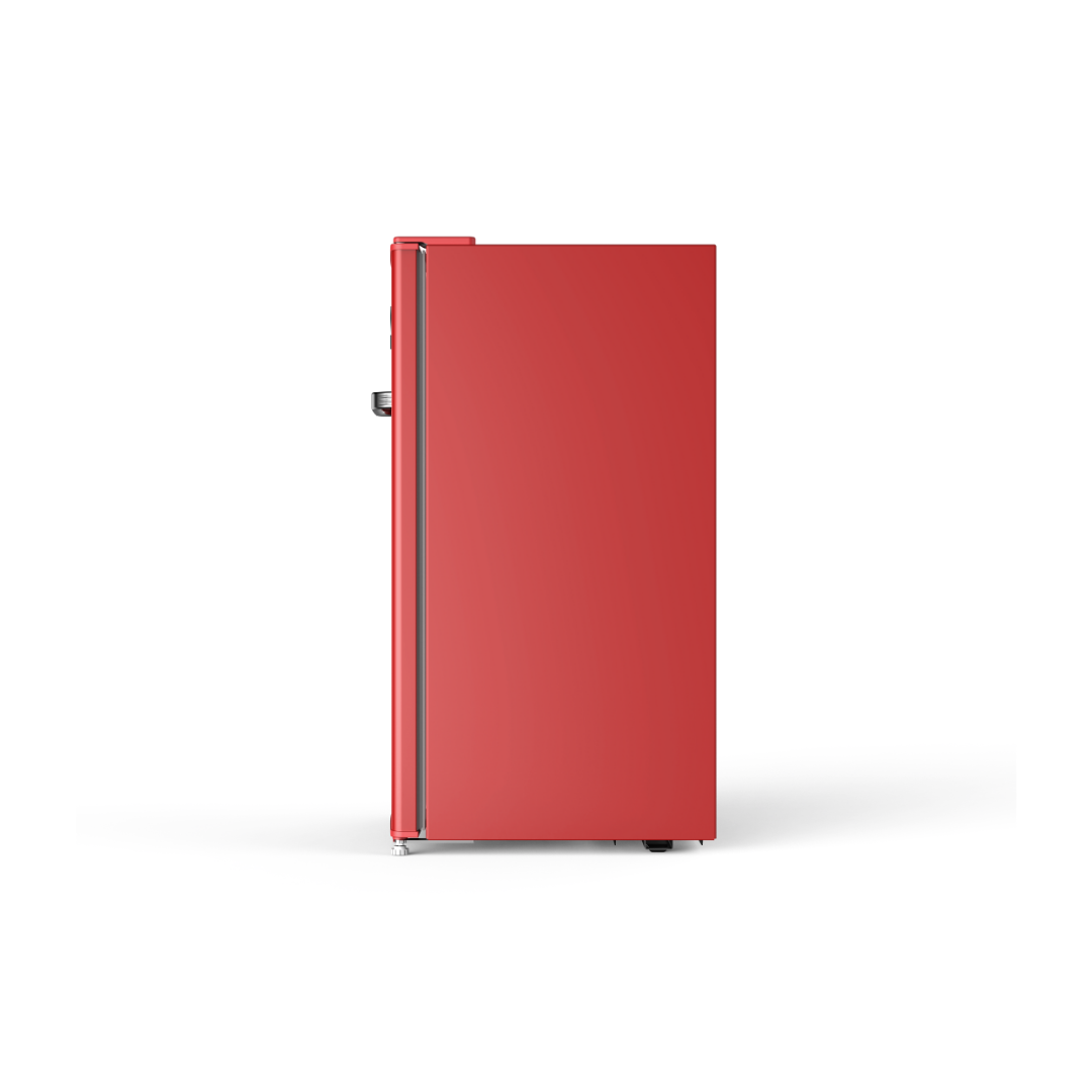 CHiQ 90L Retro Single Door Bar Fridge Red
