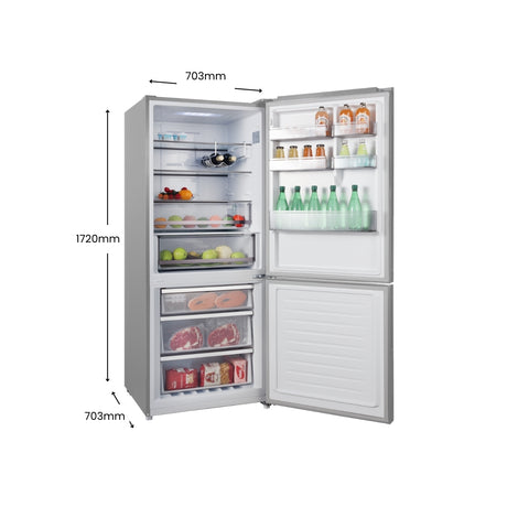 CHiQ 396L Bottom Mount Fridge Stainless Steel