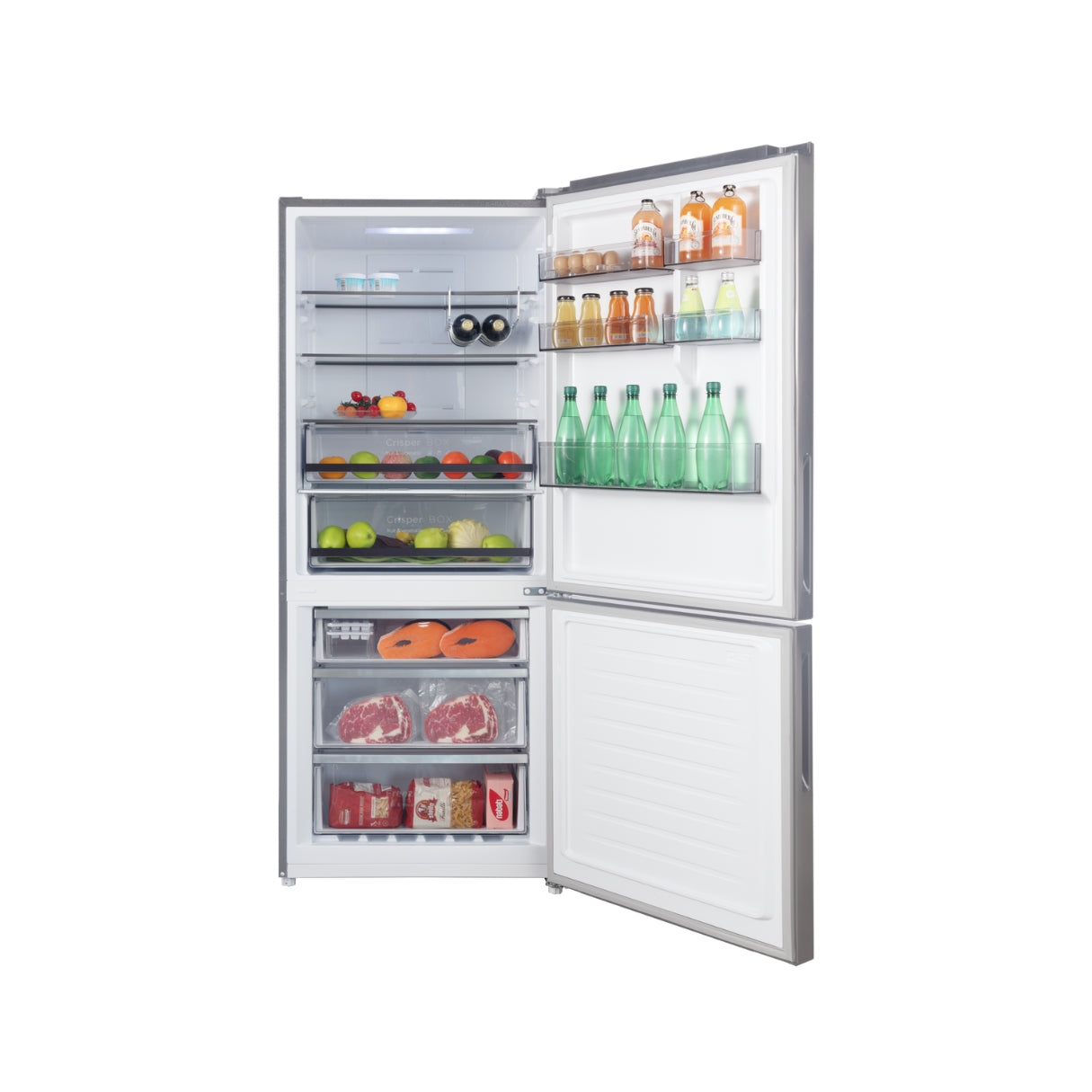 CHiQ 396L Bottom Mount Fridge Stainless Steel