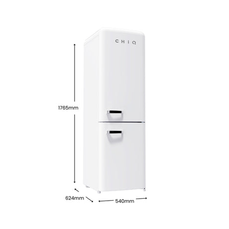 CHiQ 231L Bottom Mount Retro Fridge White