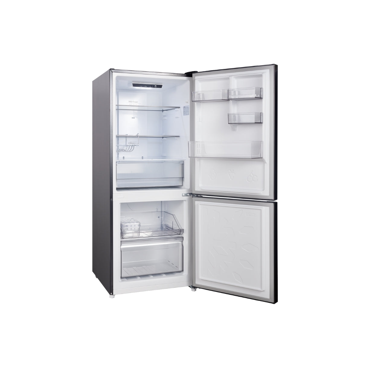 CHiQ 283L Bottom Mount Fridge Black Steel
