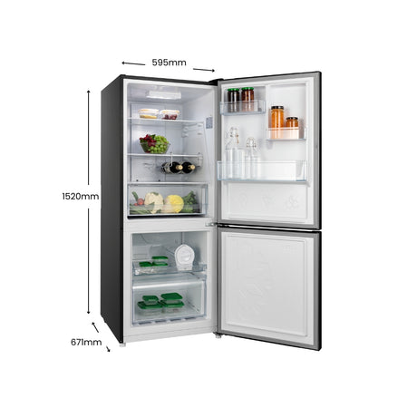 CHiQ 283L Bottom Mount Fridge Black