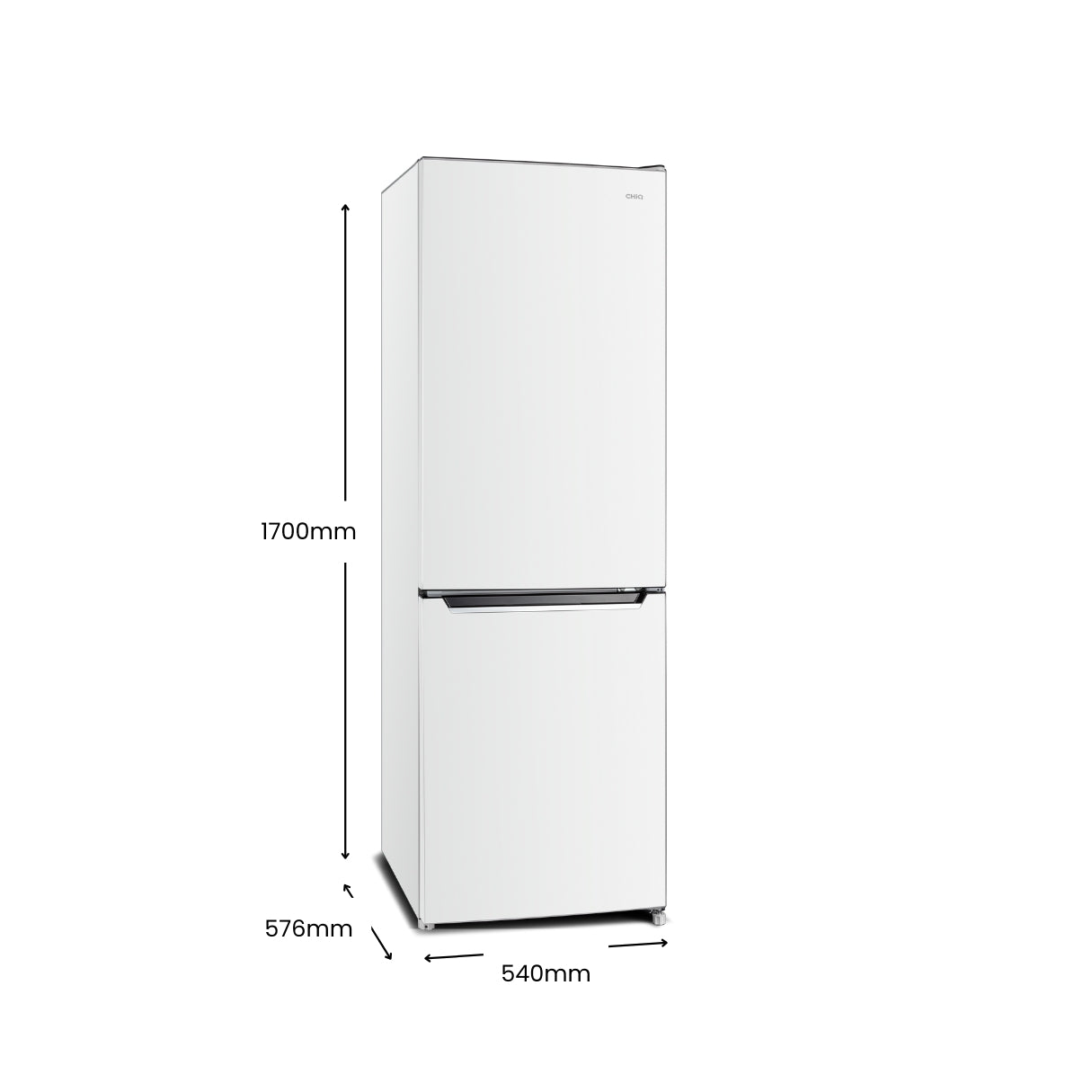 CHiQ 231L Bottom Mount Fridge White