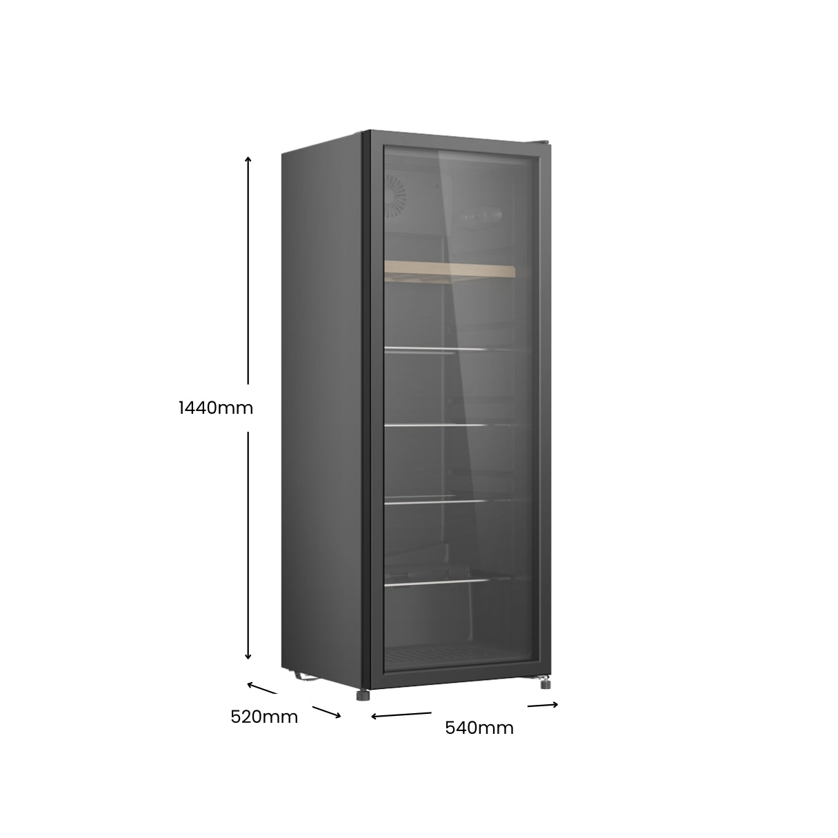 CHiQ 233L Beverage Center Glass Door With Black Frame