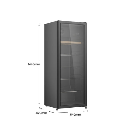 CHiQ 233L Beverage Center Glass Door With Black Frame