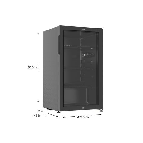 CHiQ 94L Beverage Center Glass Door With Black Frame