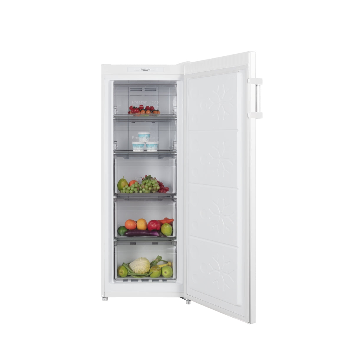 CHiQ 166L Hybrid Vertical Freezer White