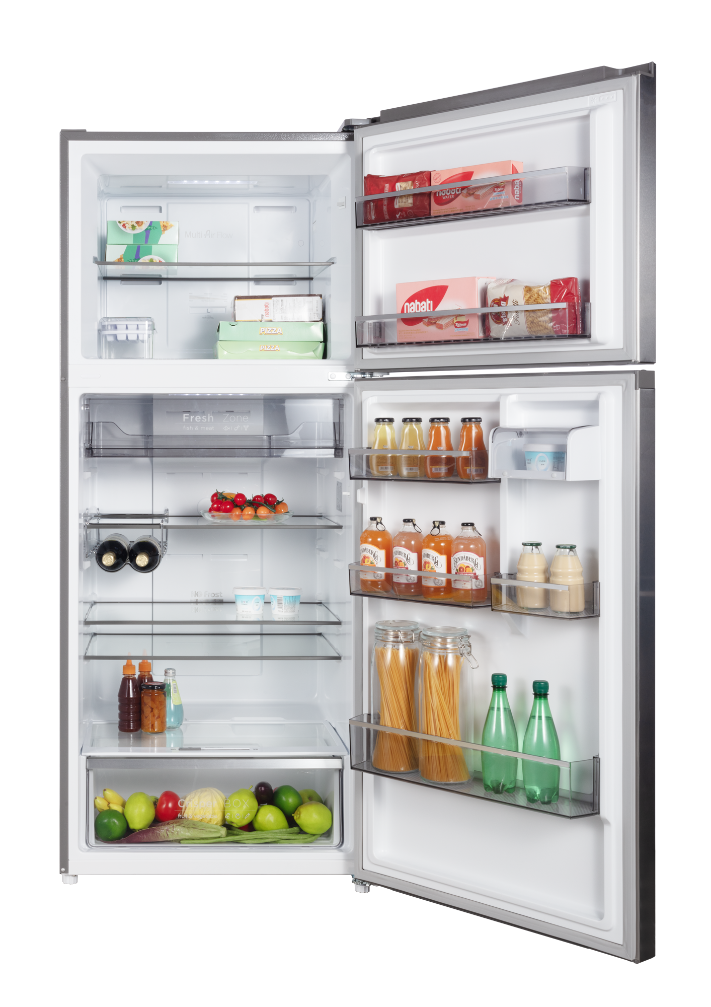 CHiQ 410L Top Mount Fridge Stainless Steel