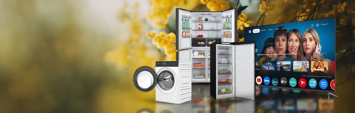 CHiQ 5 year warranty promotion with TVs, fridges, freezers and laundry appliances