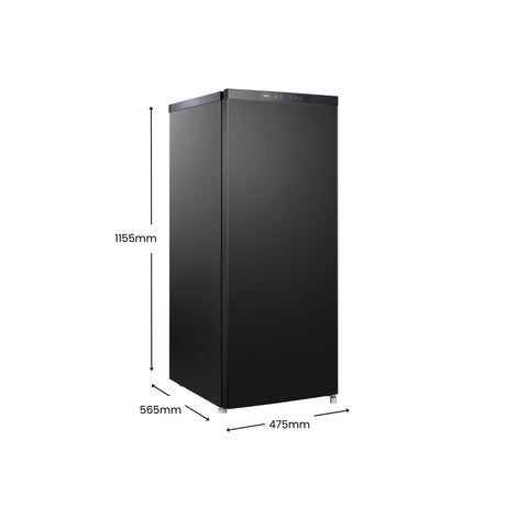 CHiQ 122L Hybrid Vertical Freezer Black Steel