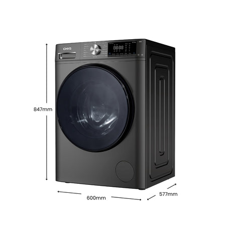 CHiQ 8.5kg Front Load Washer Gun Metal