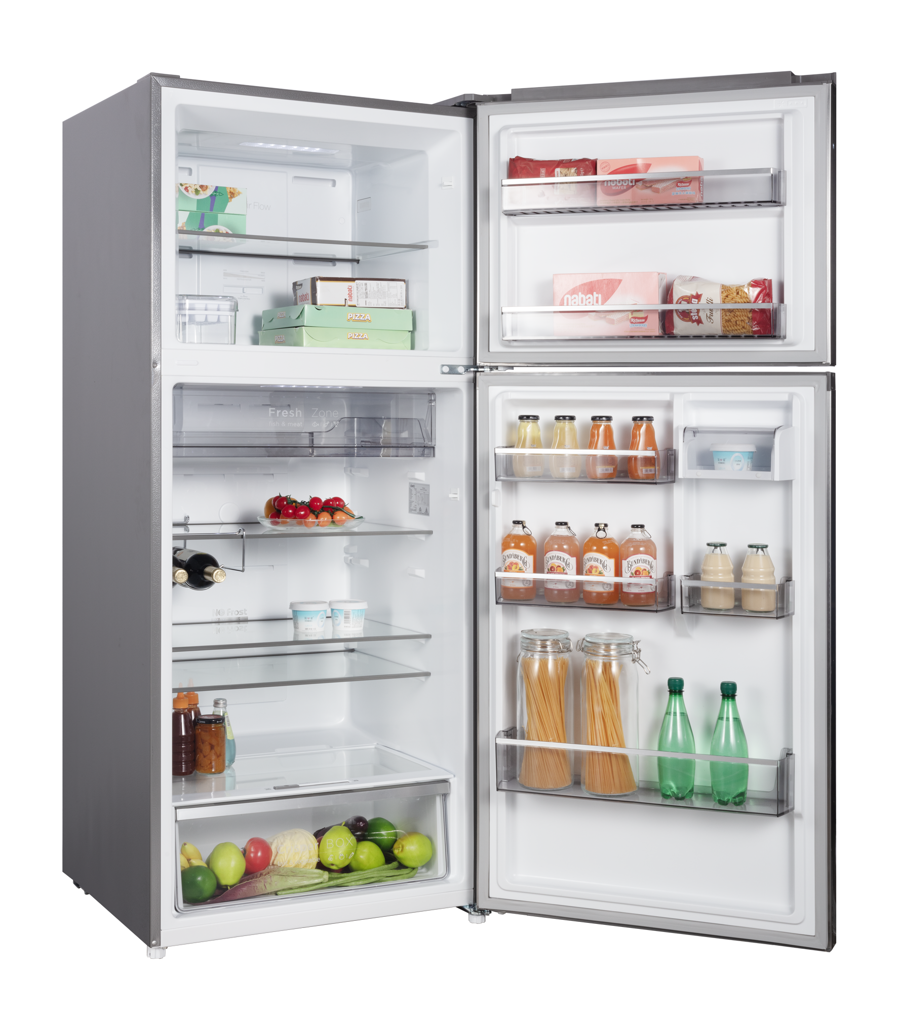 CHiQ 410L Top Mount Fridge Stainless Steel