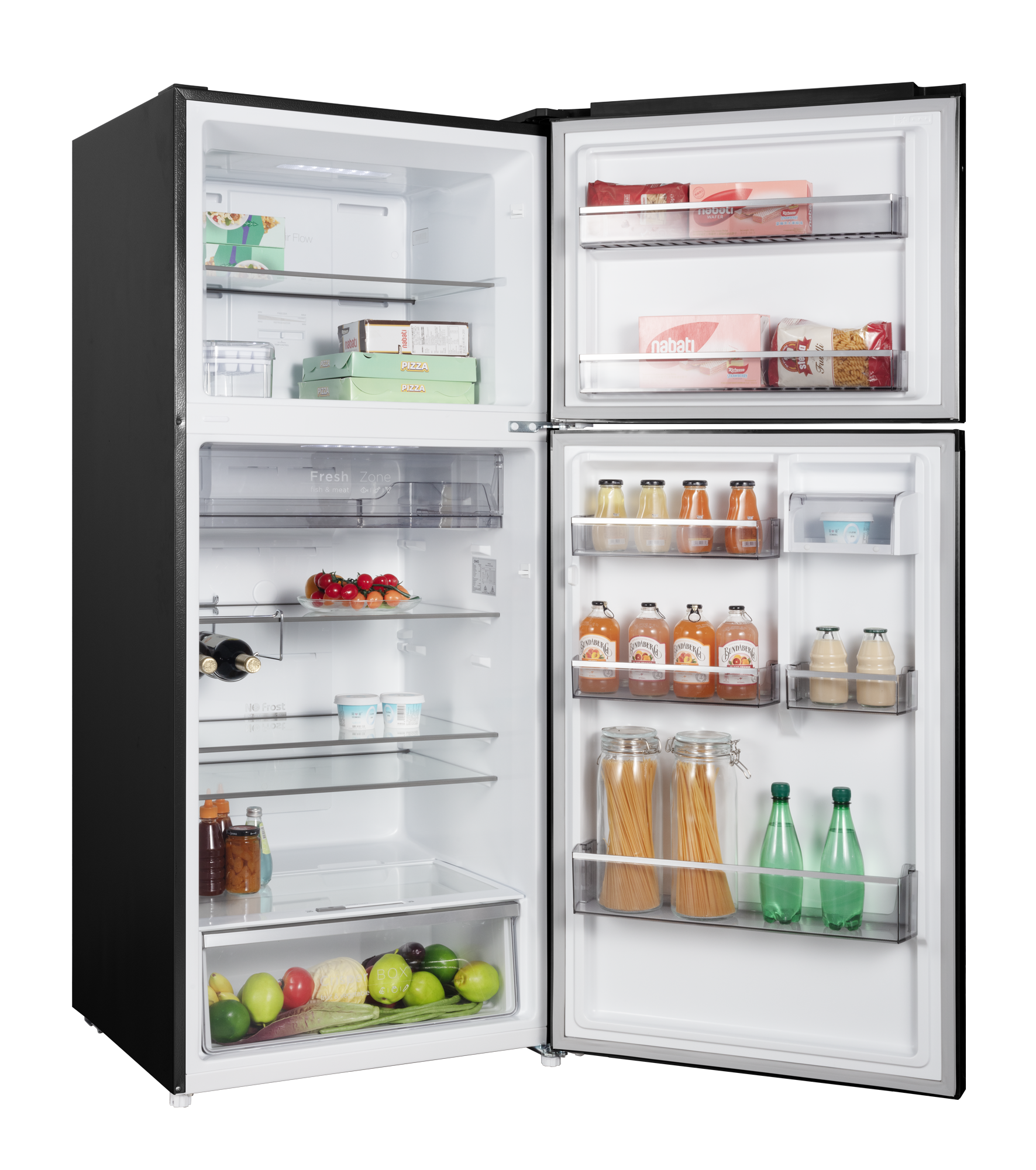 CHiQ 410L Top Mount Fridge Black Steel