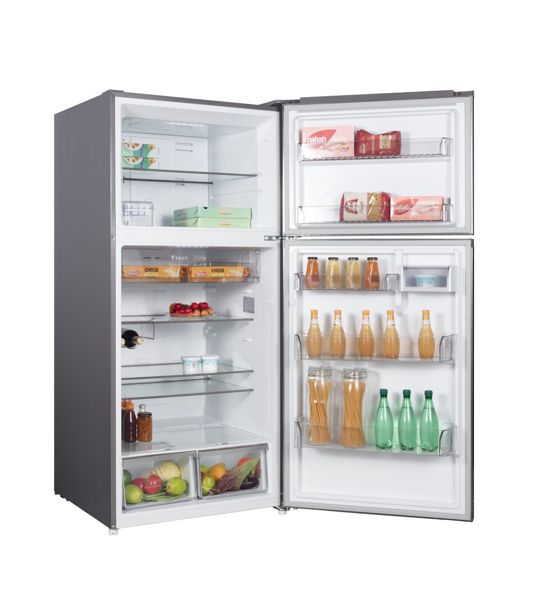 CHiQ 515L Top Mount Fridge Stainless Steel