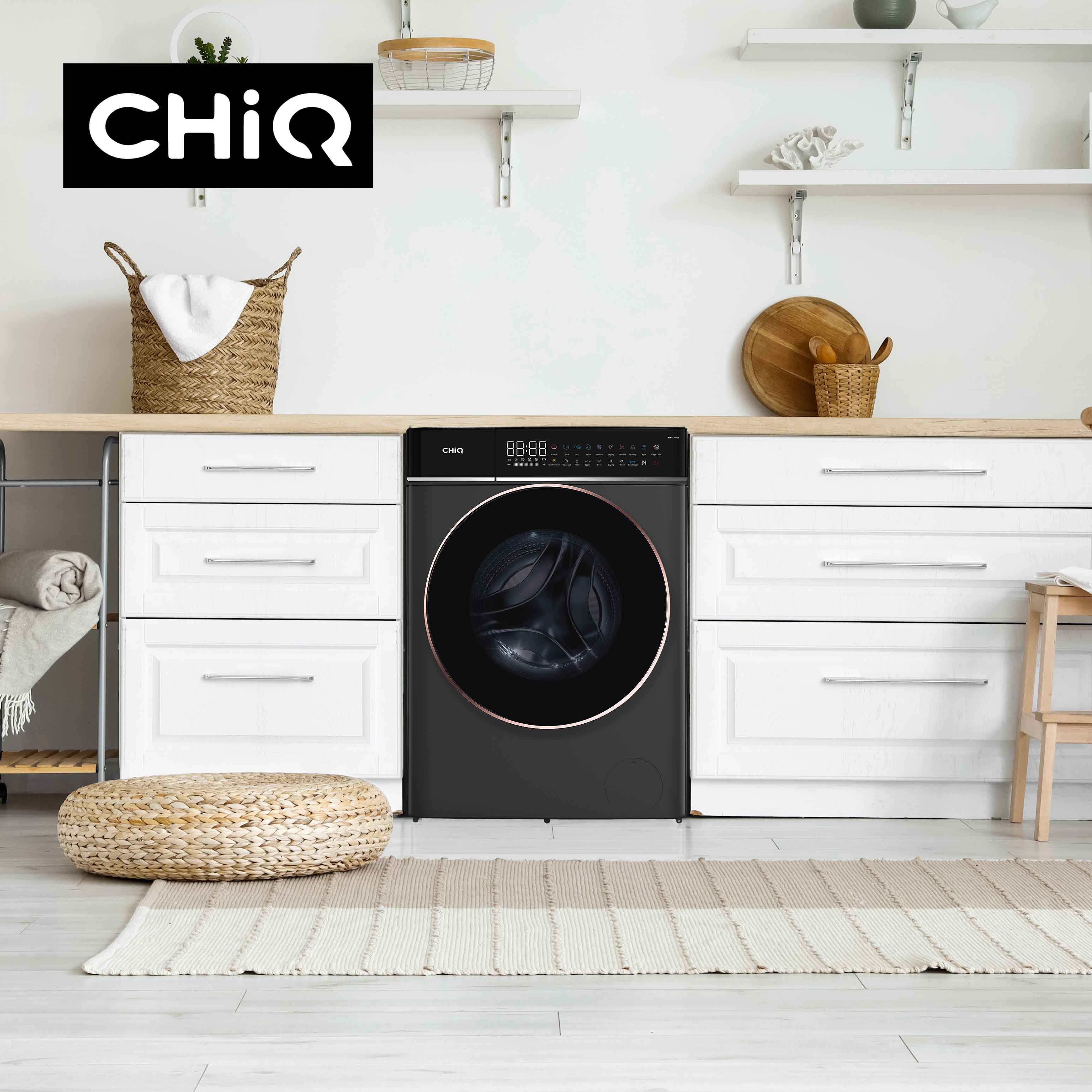 CHiQ 10Kg Front Load Washer & Dryer Combo Gun Metal