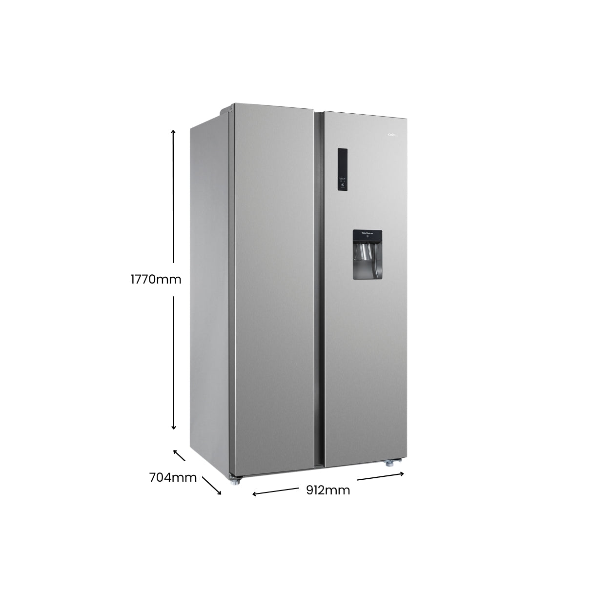 CHiQ 559L Side By Side Fridge VCM Silver