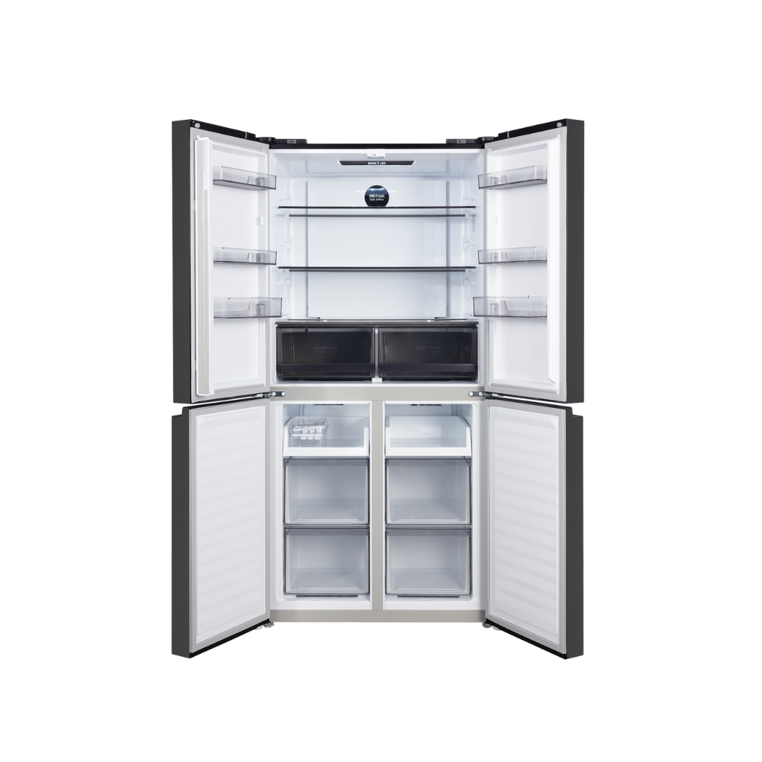 CHiQ 503L Quad Door Fridge Black Steel