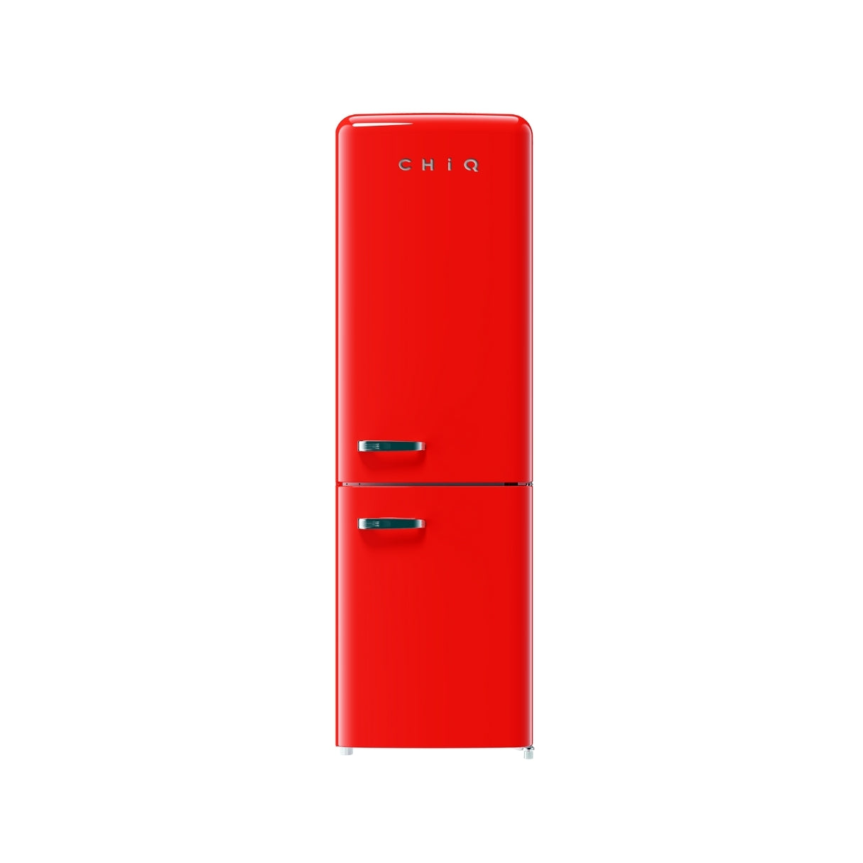CHiQ 231L Bottom Mount Retro Fridge Red