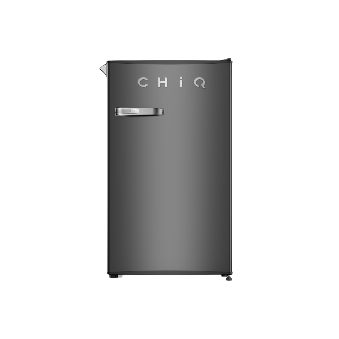 CHiQ 90L Retro Single Door Bar Fridge Black