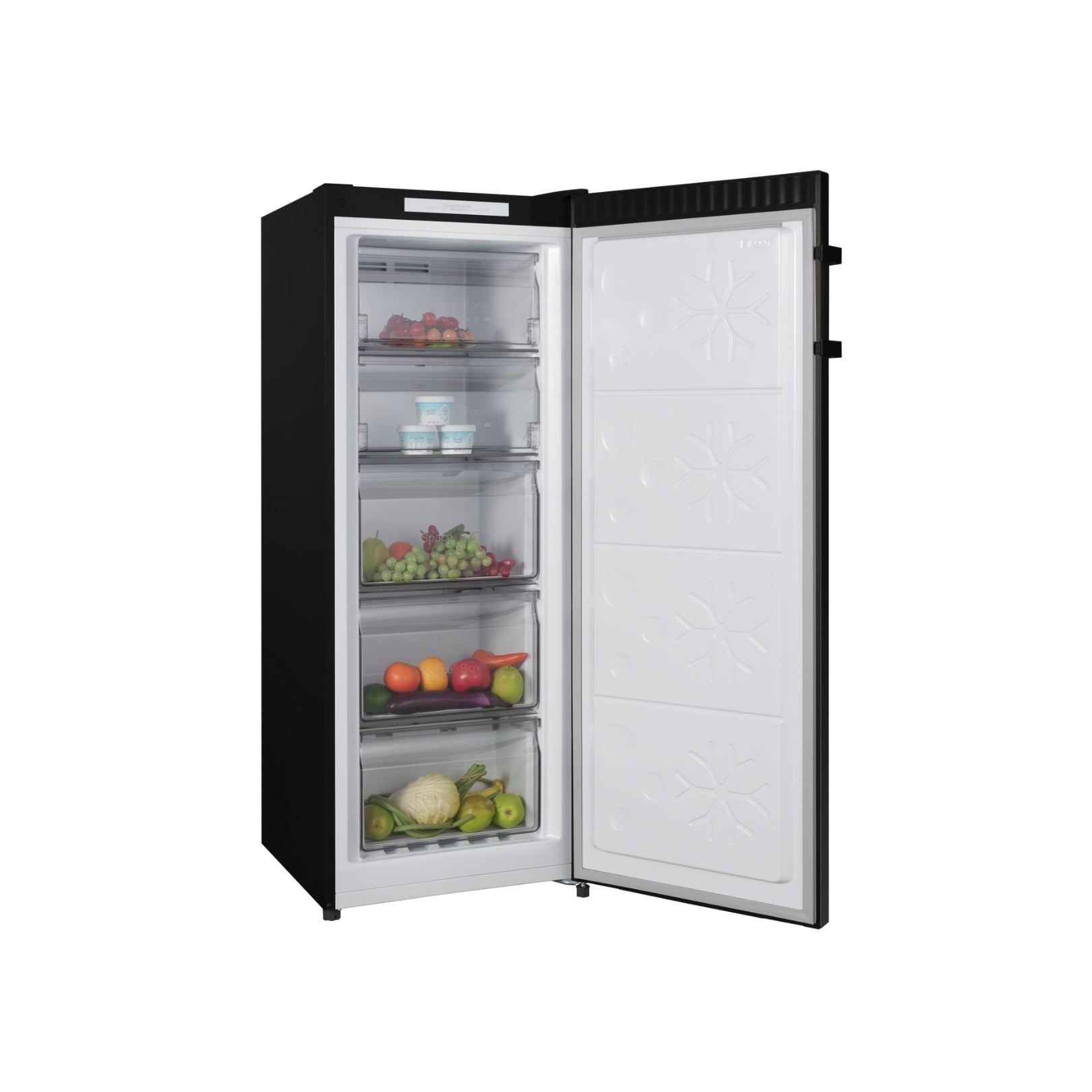 CHiQ 166L Hybrid Vertical Freezer Black Steel