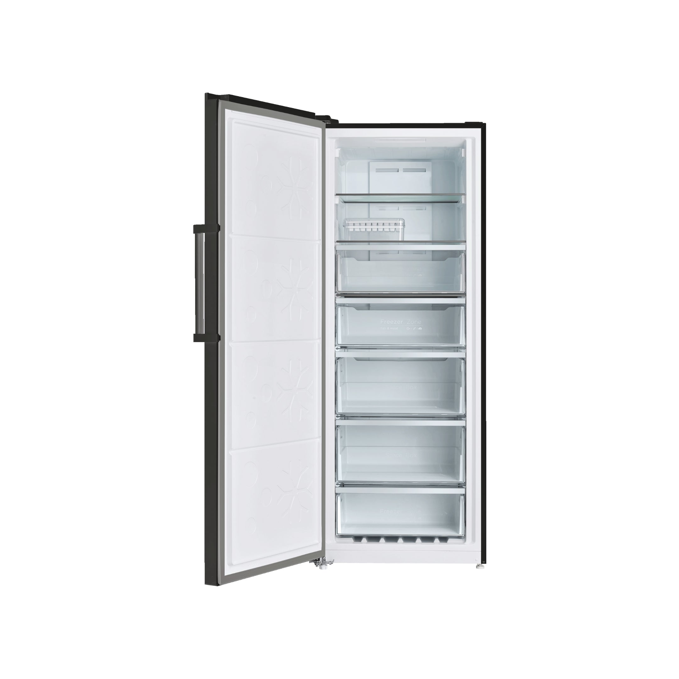 CHiQ 380L Hybrid Vertical Freezer Left Hinge Black Steel