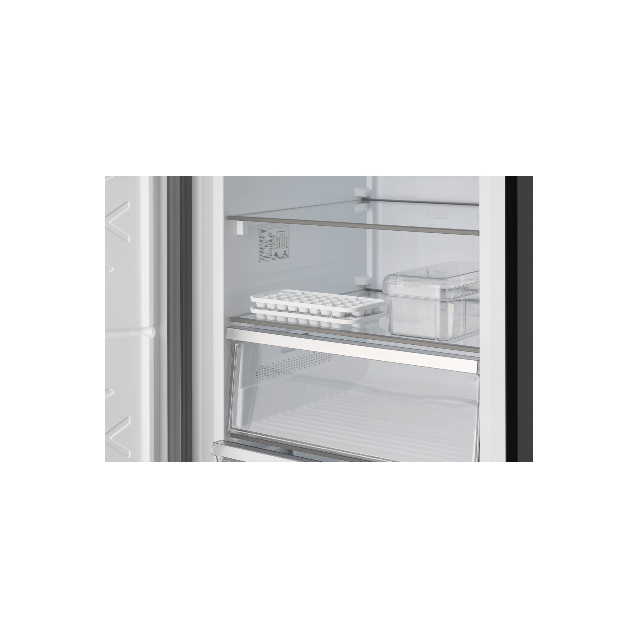 CHiQ 380L Hybrid Vertical Freezer Left Hinge Black Steel