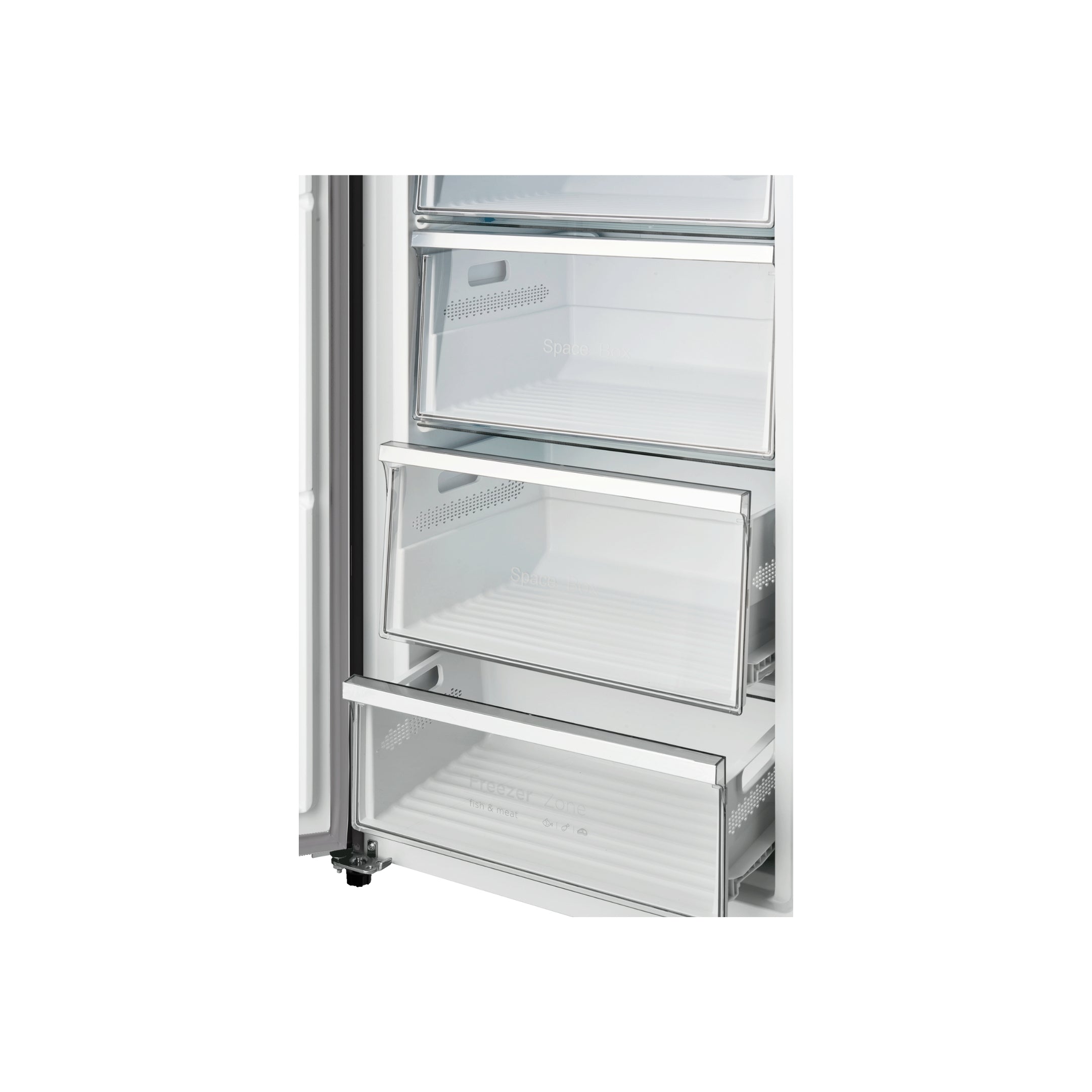 CHiQ 380L Hybrid Vertical Freezer Left Hinge Black Steel