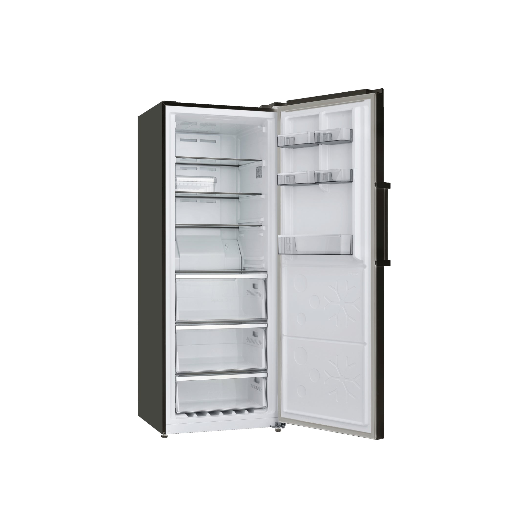 CHiQ 380L Hybrid Vertical Freezer Right Hinge Black Steel