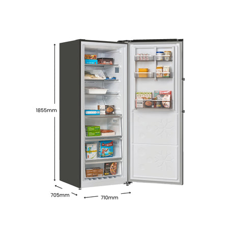 CHiQ 380L Hybrid Vertical Freezer Right Hinge Black Steel