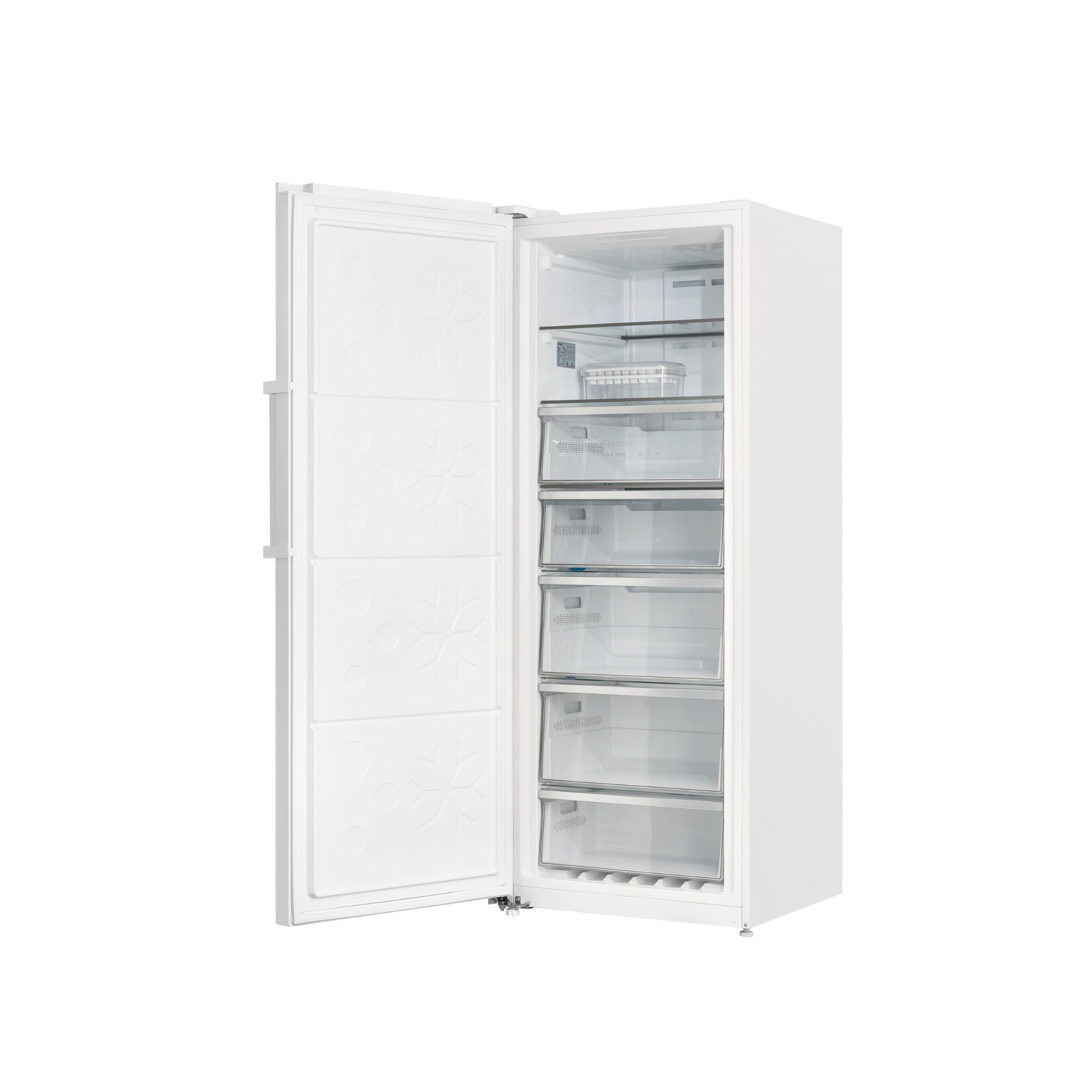 CHiQ 380L Hybrid Vertical Freezer Left Hinge White