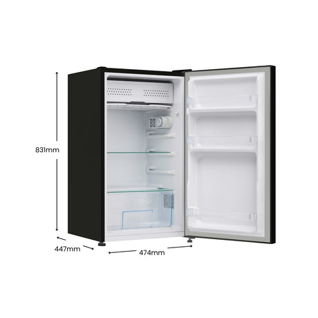 CHiQ 90L Single Door Bar Fridge Black