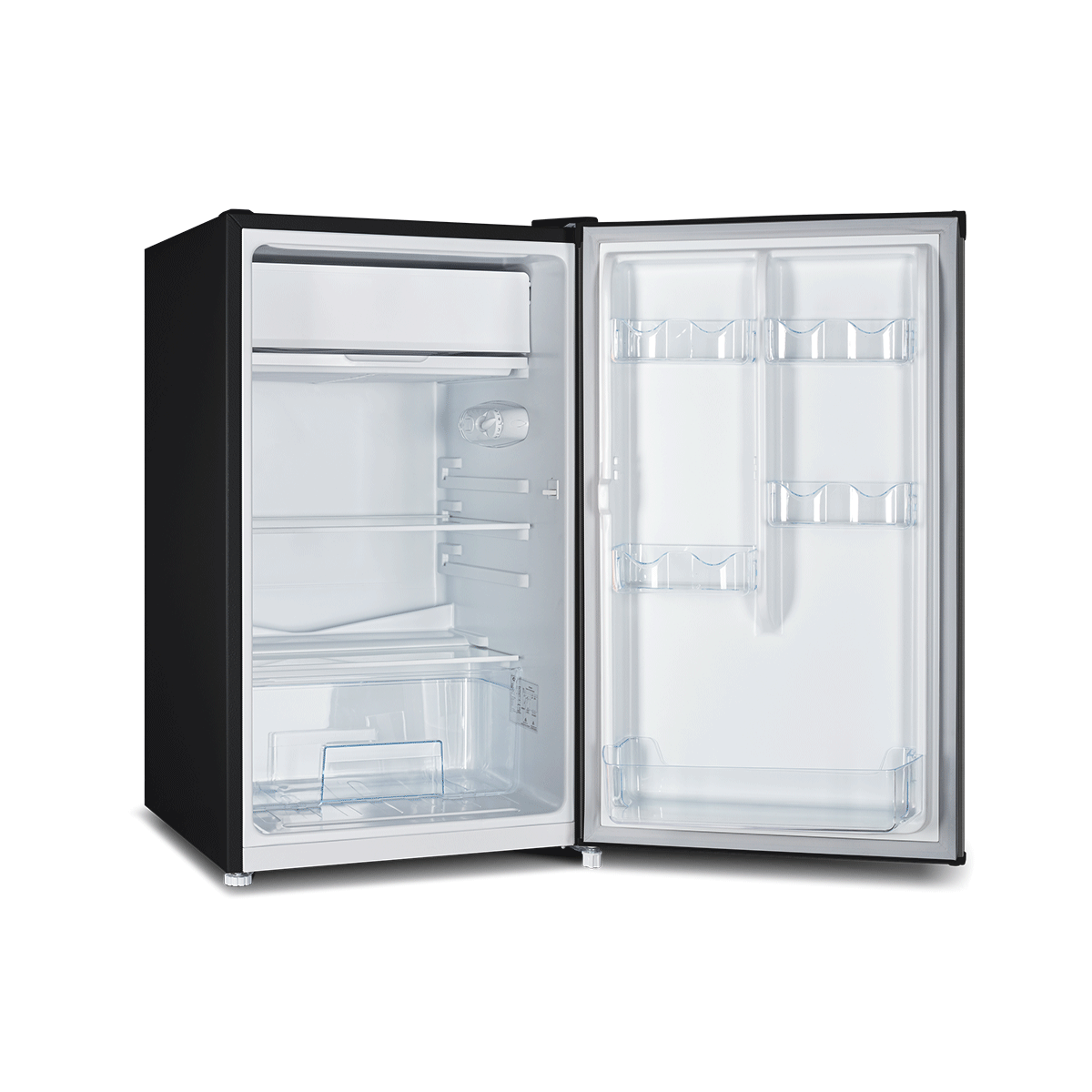 CHiQ 125L Single Door Bar Fridge Black Steel