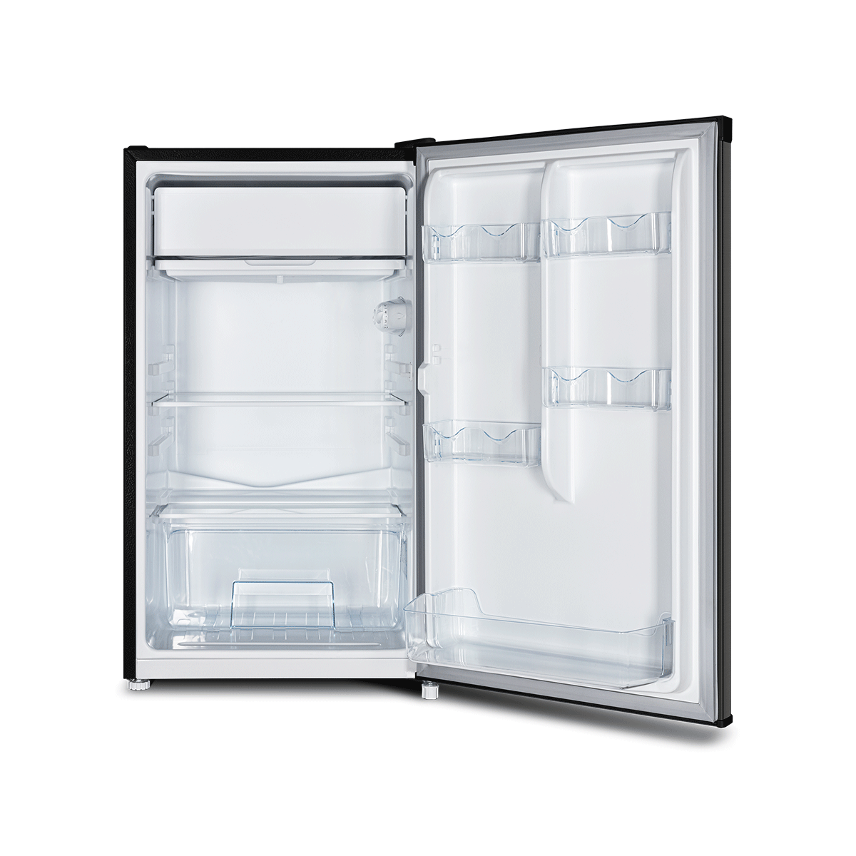 CHiQ 125L Single Door Bar Fridge Black Steel