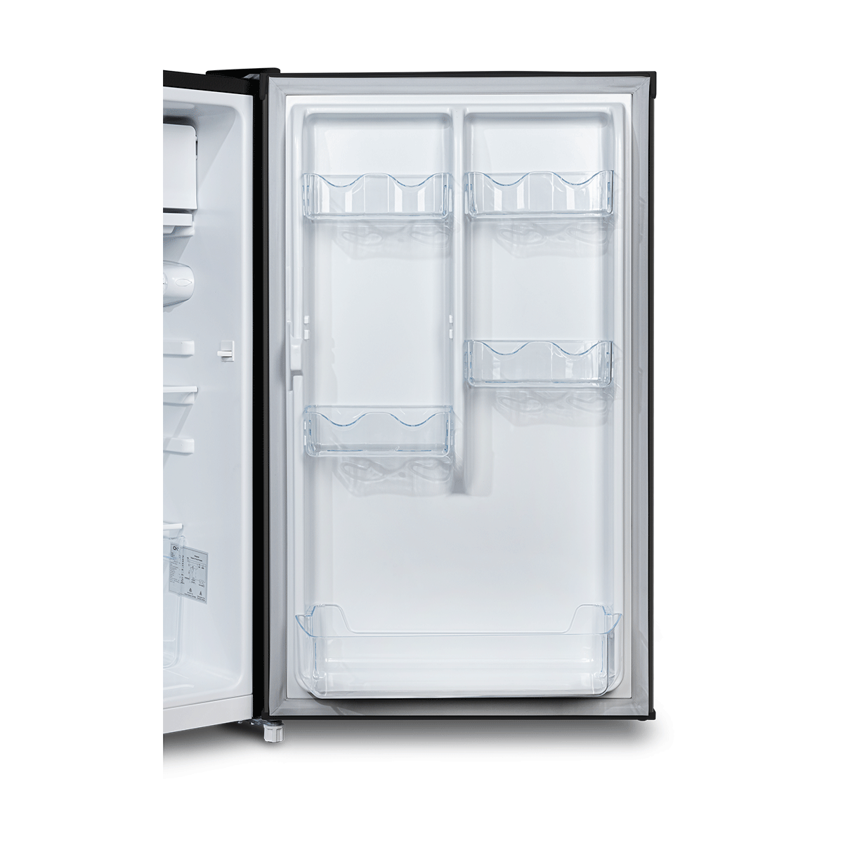 CHiQ 125L Single Door Bar Fridge Black Steel